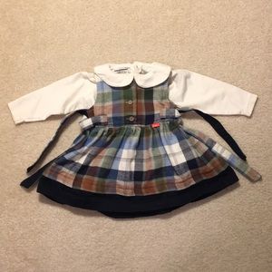 Natoli sleeveless pinafore dress with top